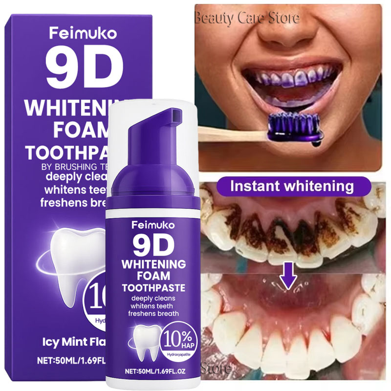 Teeth Whitening Mousse - Pasta Gigi Pemutih Gigi Ungu 9D