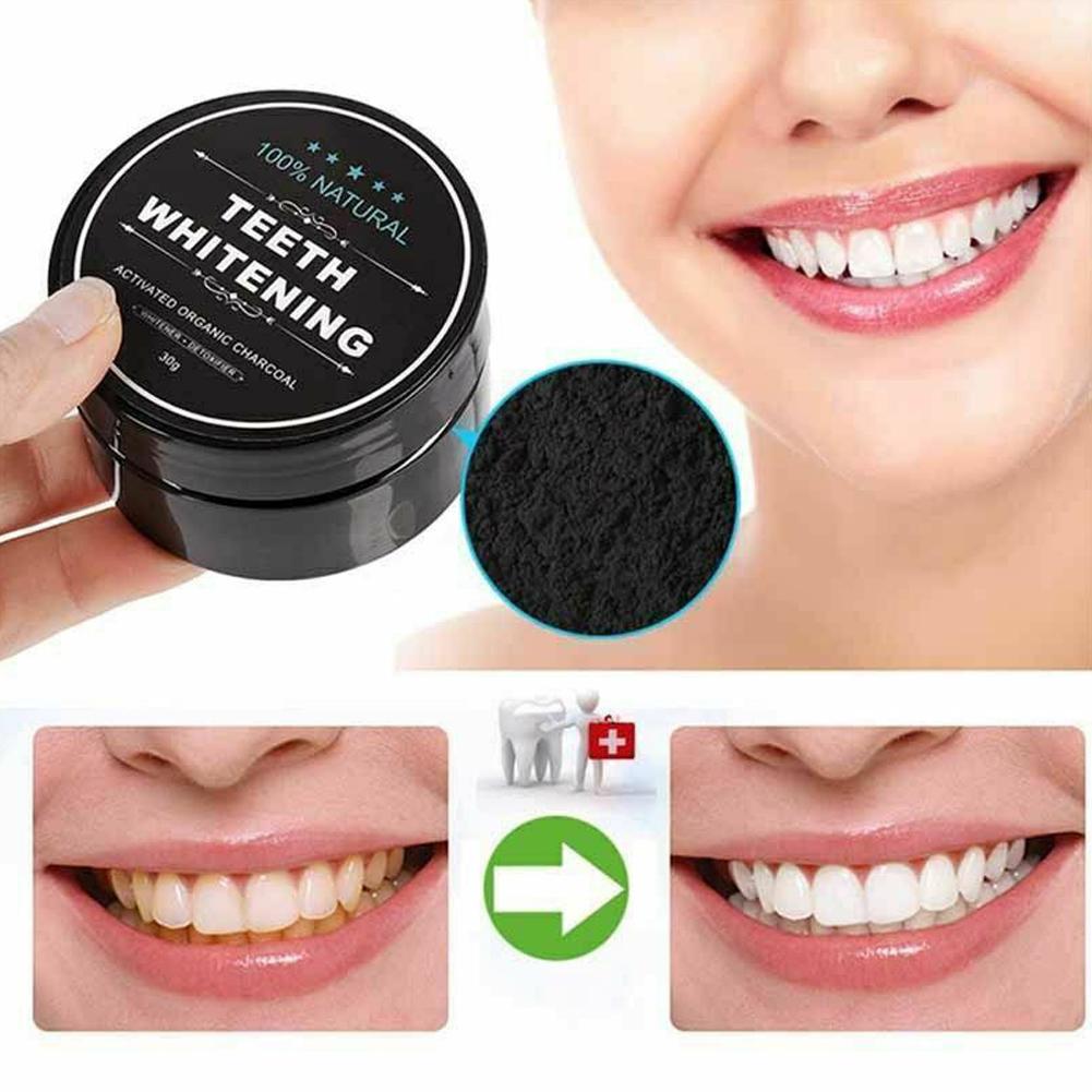 Teeth Whitening Activated Organic Charcoal - Bubuk Arang Aktif Organik Pembersih Gigi