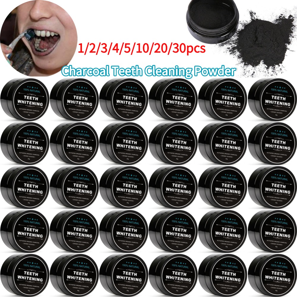 Teeth Whitening Activated Organic Charcoal - Bubuk Pemutih Gigi Organik Alami Arang