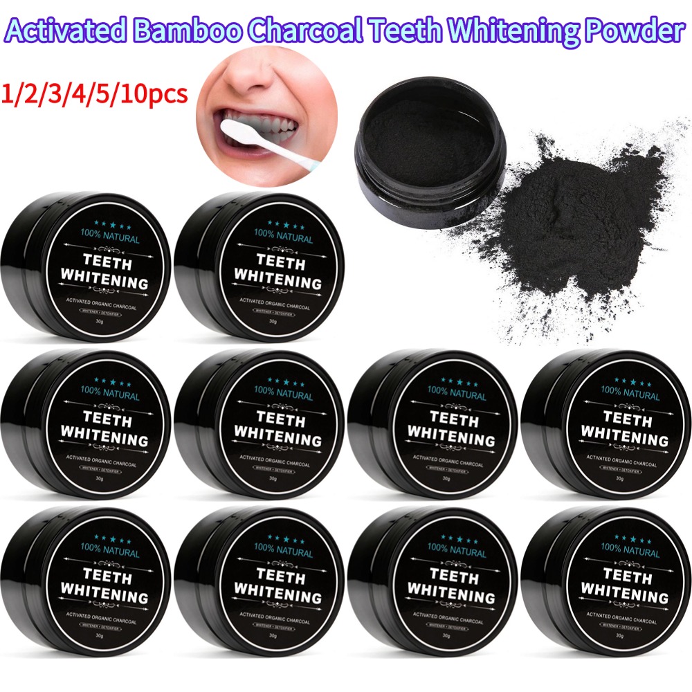 Teeth Whitening Activated Organic Charcoal - Bubuk Pemutih Gigi Alami Organik Arang