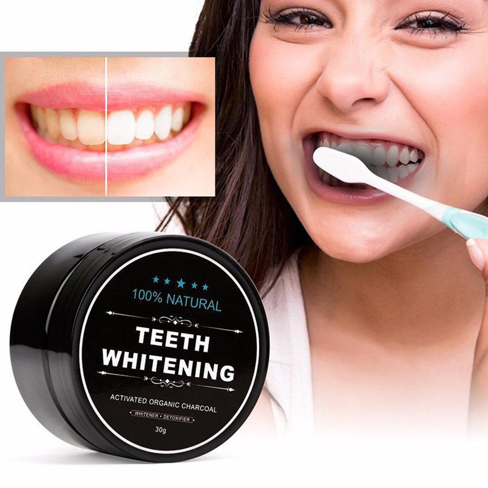 Teeth Whitening Activated Organic Charcoal - Bubuk Pemutih Gigi Arang Aktif Organik