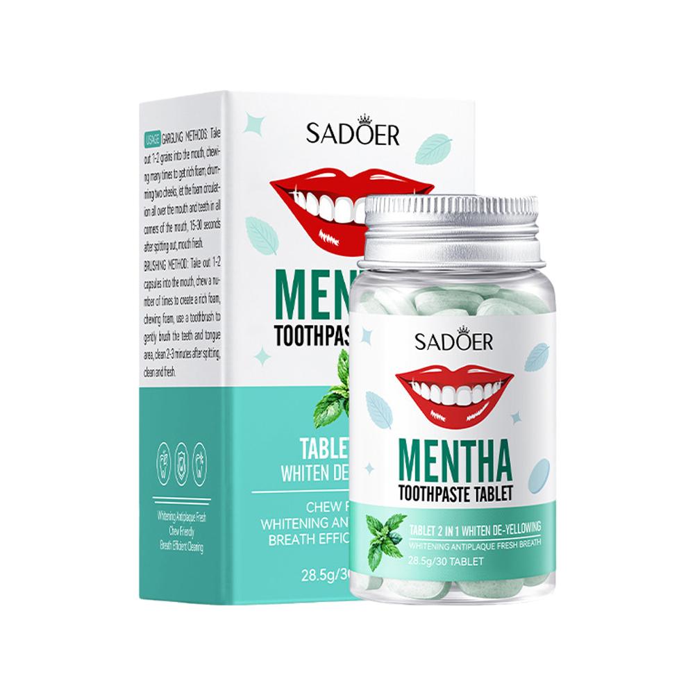 Teeth Whitening Powder - Tablet Pasta Gigi Padat Mint Rasa