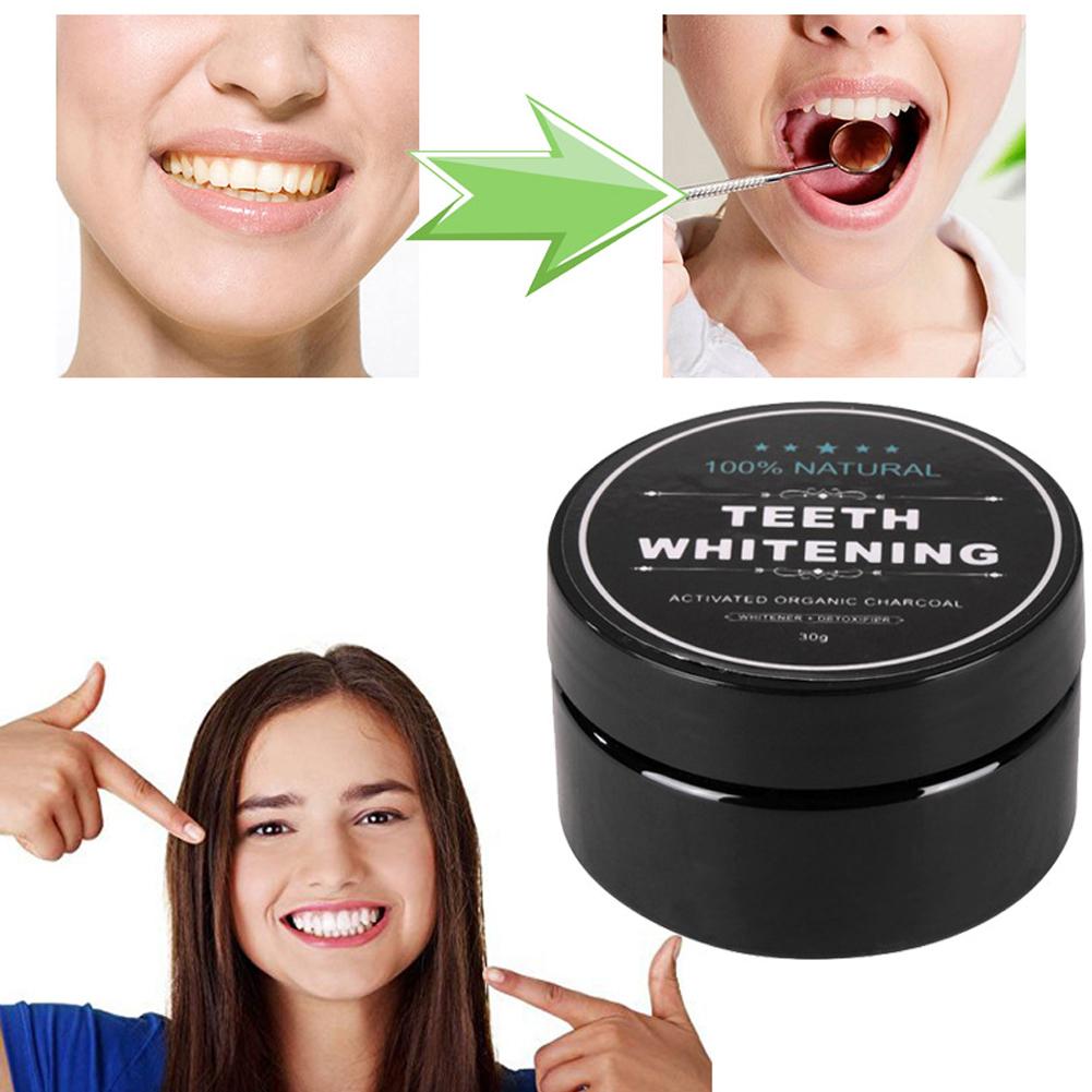 10 buah 30g bubuk pemutih gigi - Teeth Whitening Activated Organic Charcoal ulasan dan harga