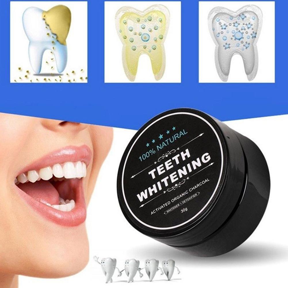 Bubuk Pemutih Gigi Alami Organ - Teeth Whitening Activated Organic Charcoal ulasan dan harga